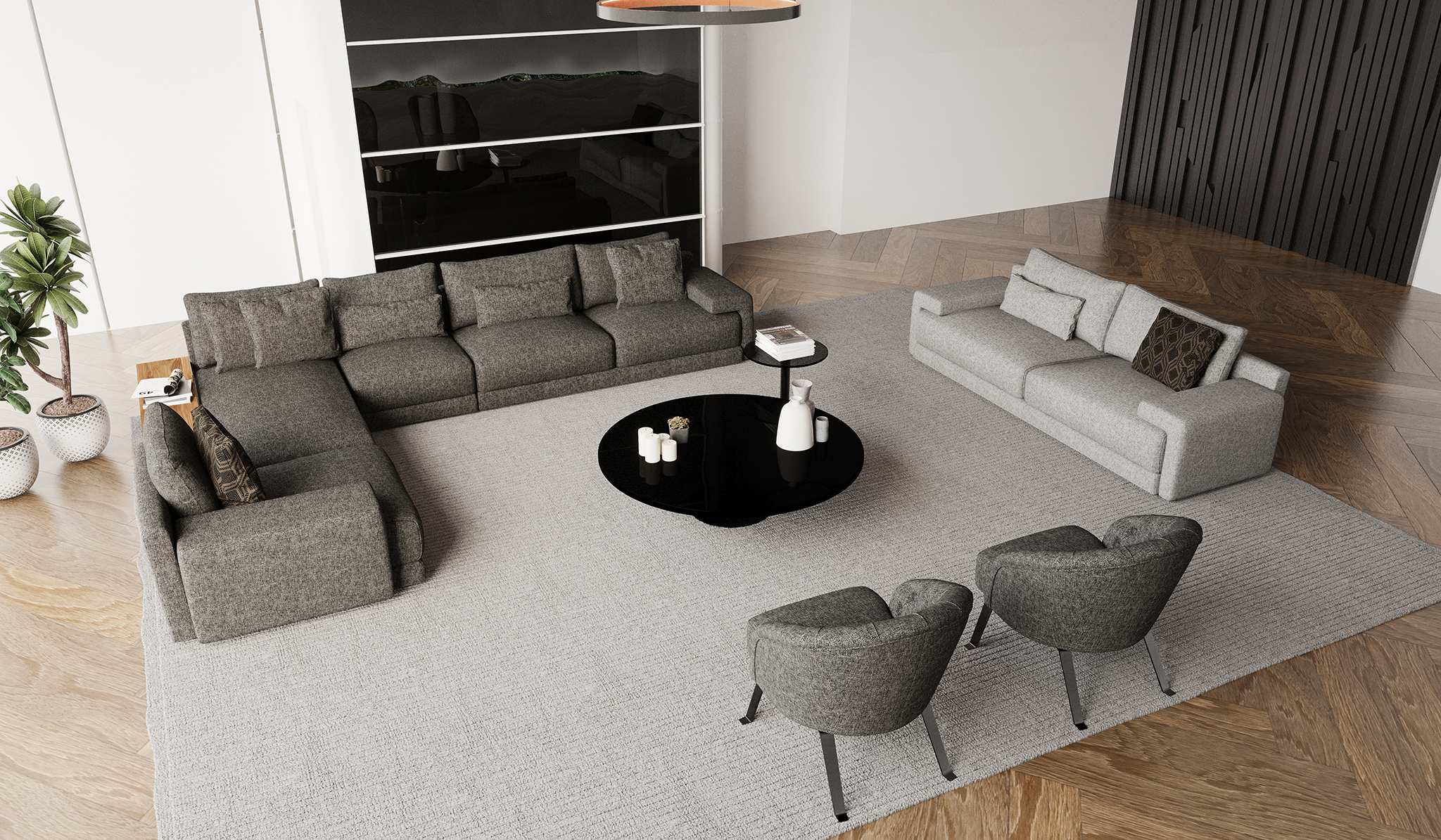 Canapea modulară Natuzzi - Exclusive, 395x290x65 cm