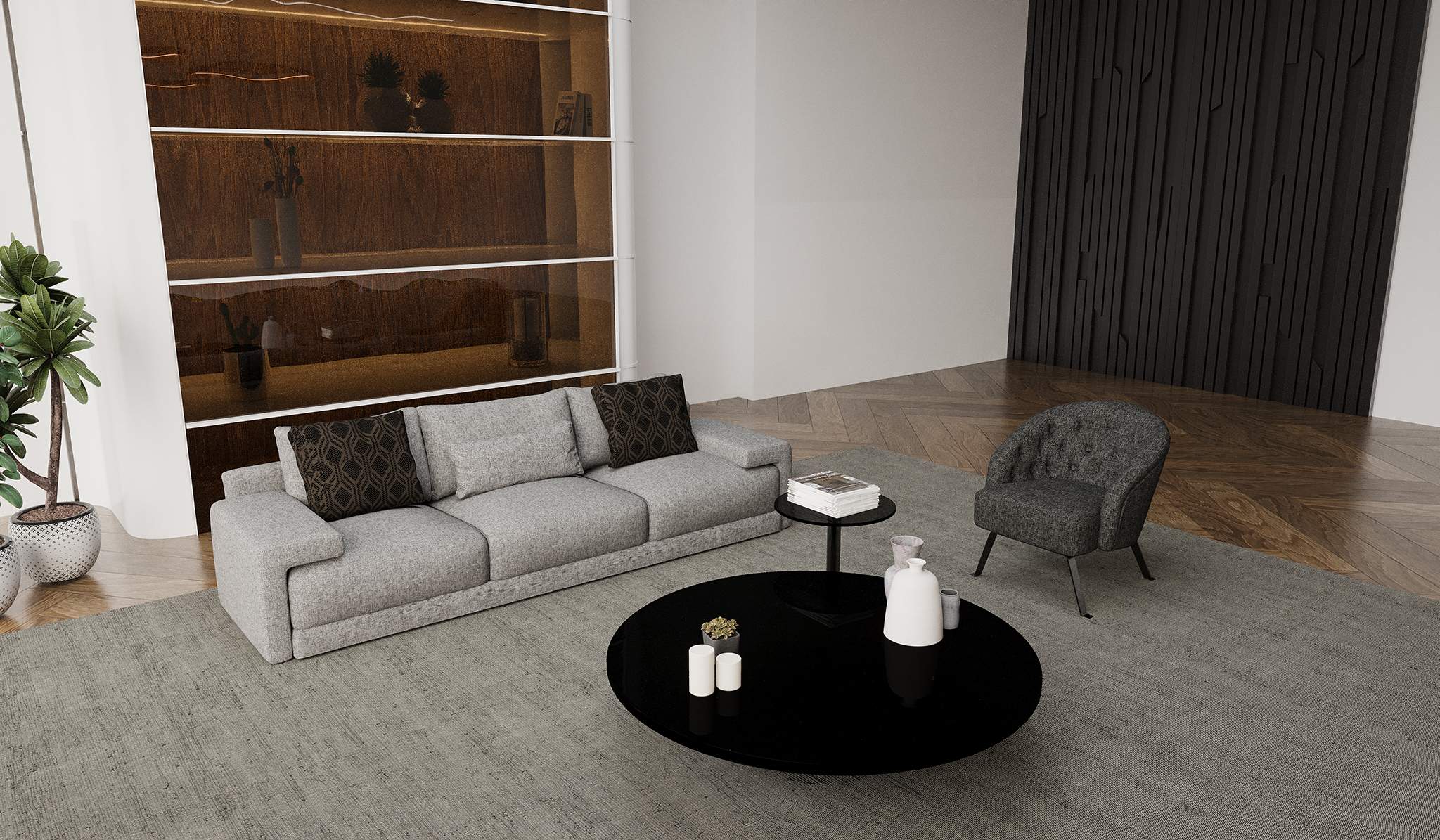 Canapea modulară Natuzzi - Prestige, 245x95x65 cm