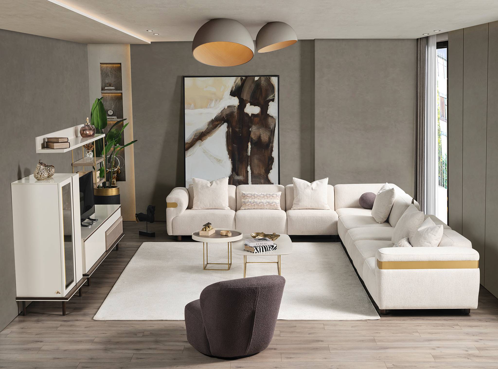 Canapea modulară Glow - Signature, 439x93 cm