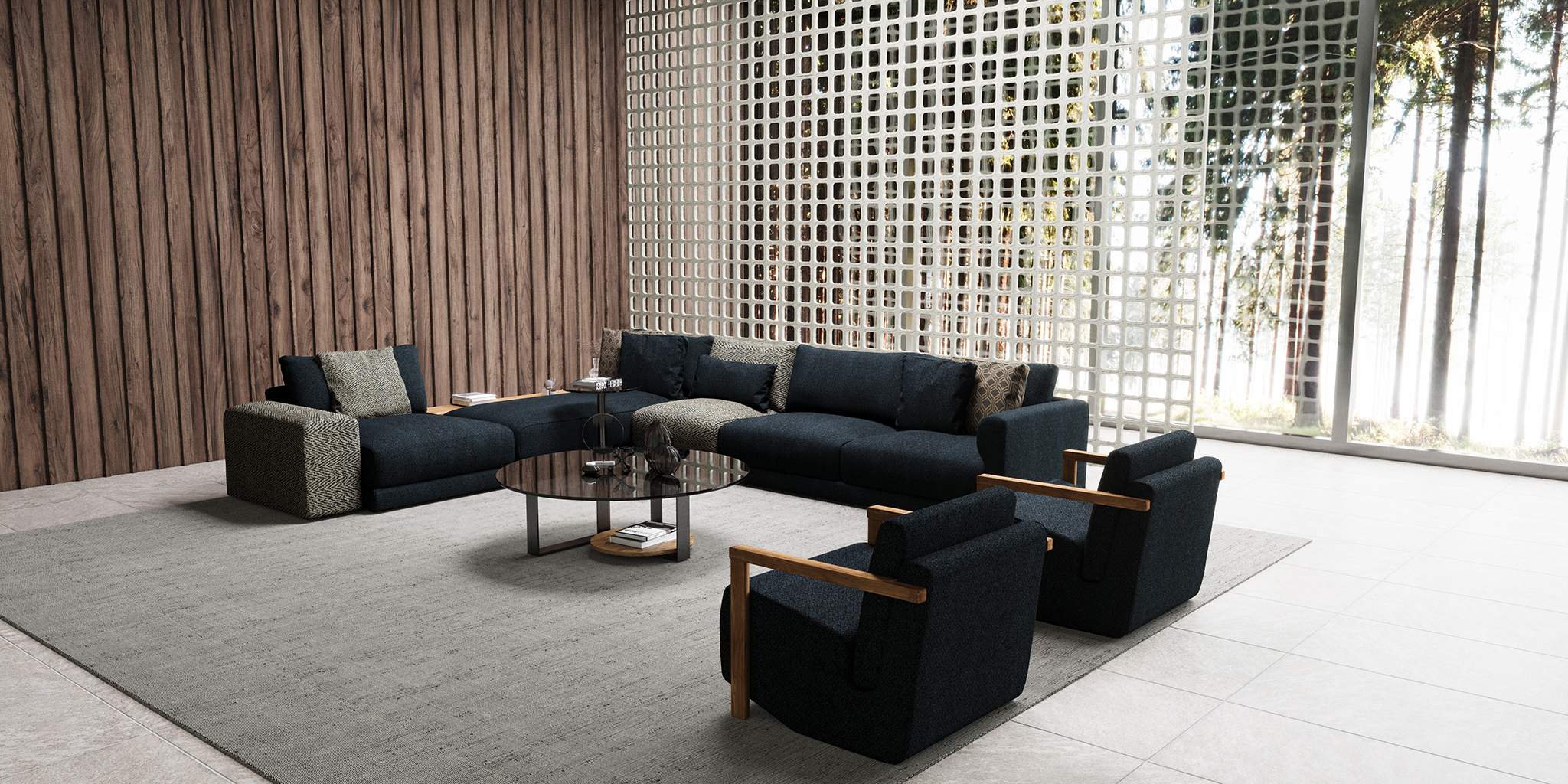 Canapea modulară Baxter - Exclusive, 395x315x65 cm