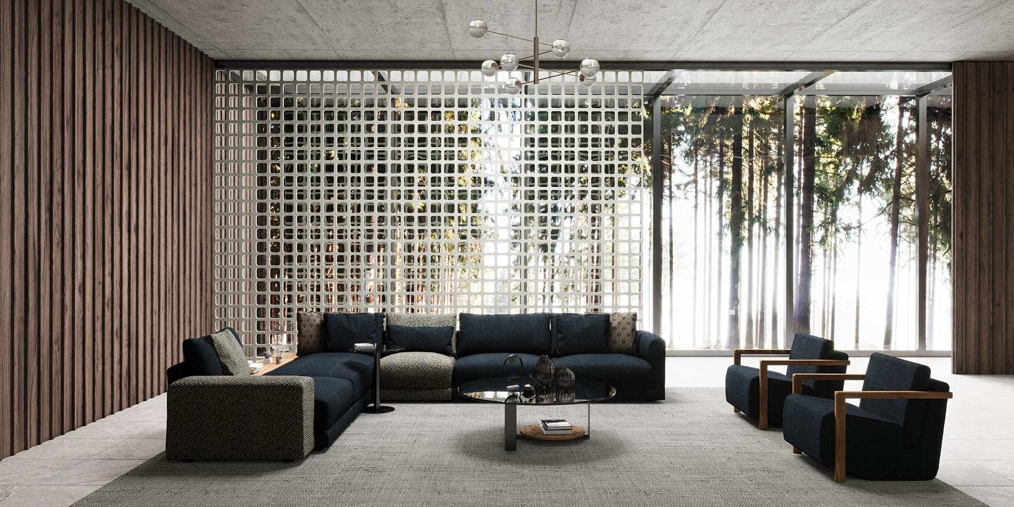Canapea modulară Baxter - Exclusive, 395x315x65 cm