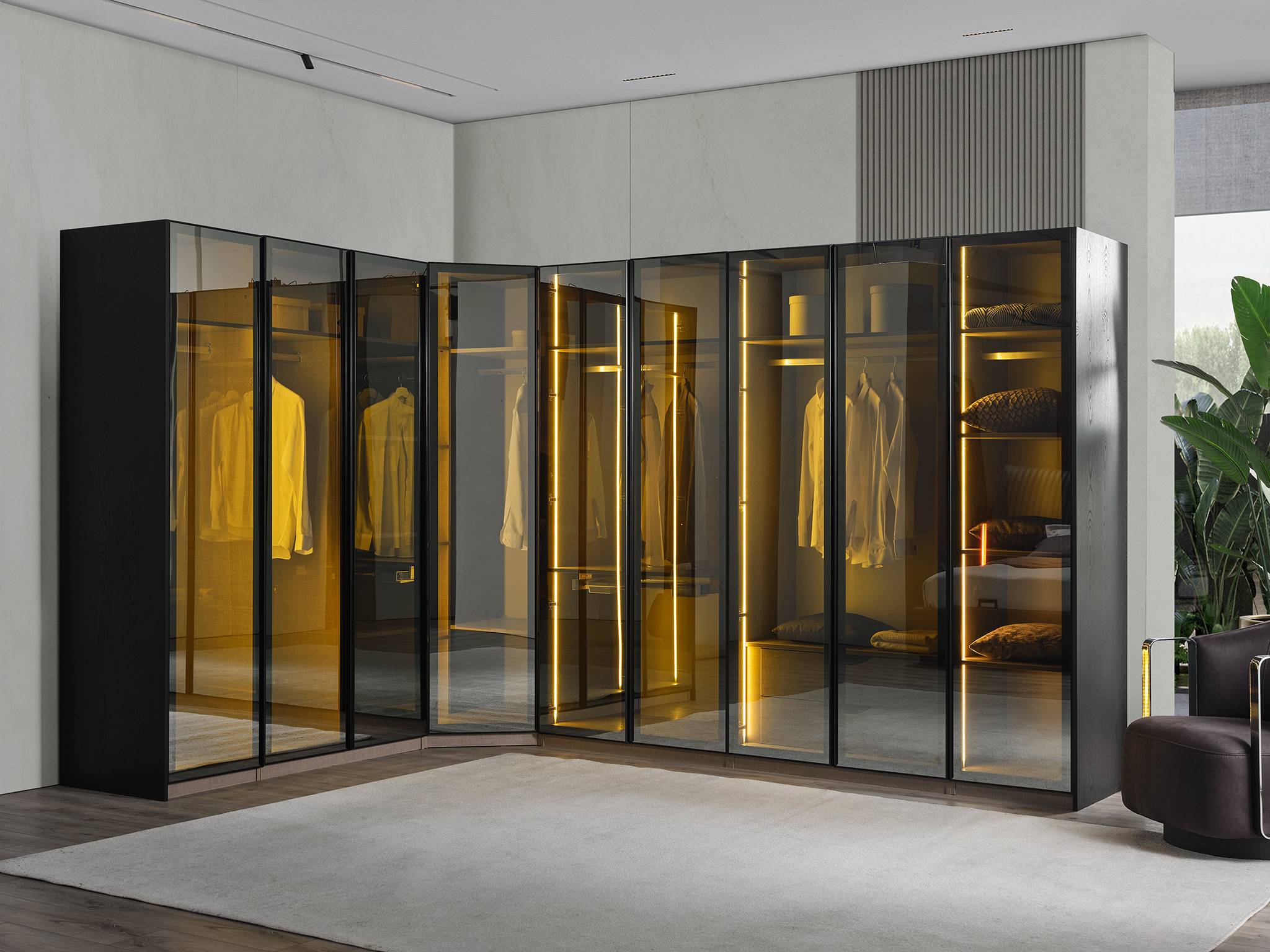 Dressing modular Noir - Signature, 345x245 cm