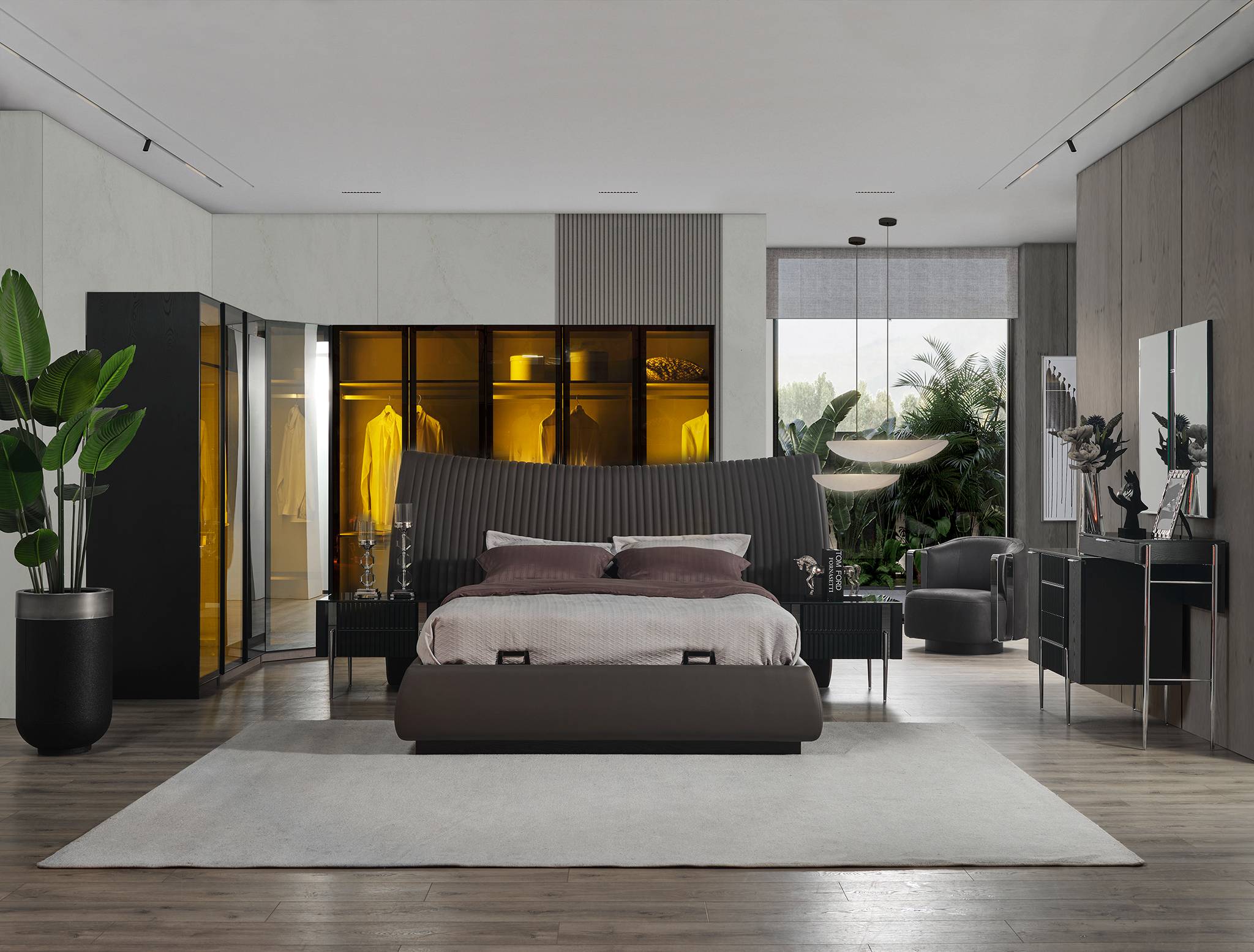 Dressing modular Noir - Signature, 345x245 cm